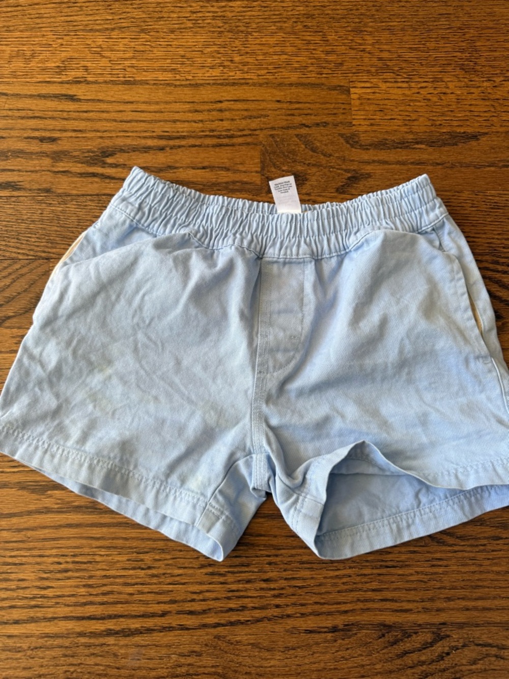 The Beaufort Bonnet Company Light Blue High-Waist Elastic Shorts
